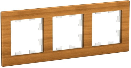 Рамка универсальная Systeme Electric AtlasDesign Nature 3-м. дерево бамбук картинка